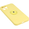 Etui Bizon Case Silicone Ring do iPhone 12 Pro, żółte