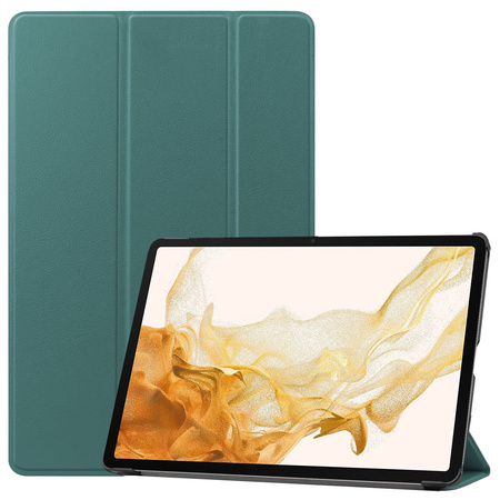Etui Bizon Case Tab Croc do Galaxy Tab S10 Plus / S9 Plus, ciemnozielone