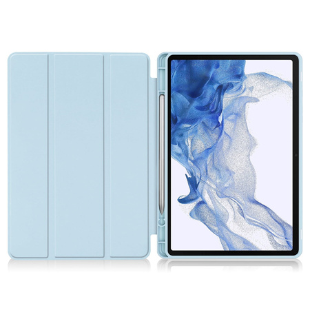 Etui Bizon Case Tab Lizard do Galaxy Tab S9, błękitne