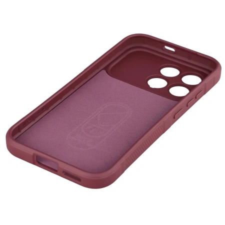 Pancerne etui Bizon Case Tur do Xiaomi POCO F8 Pro, burgundowe