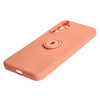 Etui Bizon Case Silicone Ring Sq do Galaxy A34 5G, pomarańczowe