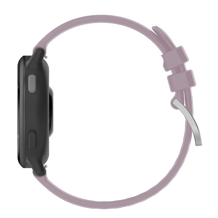 Pasek Bizon Strap Watch Silicone Pro do Garmin Vivoactive 5, jasnofioletowy