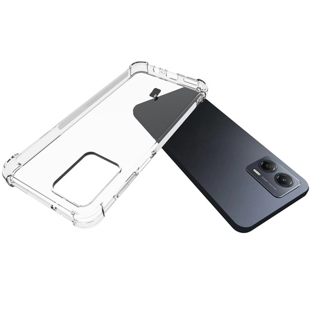 Etui + 2x szkło + obiektyw Bizon Case Clear Pack do Motorola Moto G53 5G, przezroczyste