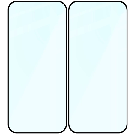 Szkło hartowane Bizon Glass Edge Duo do Google Pixel 10 / 10 Pro / 9 / 9 Pro, czarna ramka, 2 sztuki
