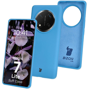 Silikonowe etui Bizon Soft Case do Honor Magic7 Lite, niebieskie