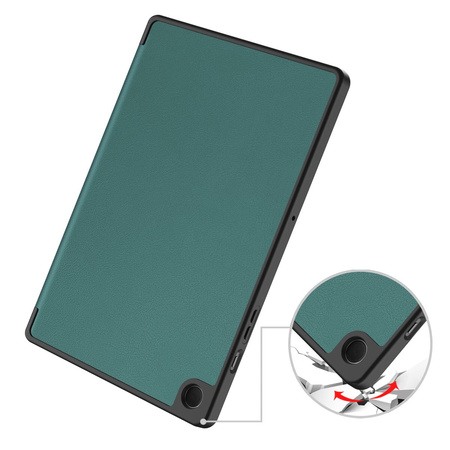 Etui Bizon Case Tab Lizard do Galaxy Tab A9 Plus, ciemnozielone