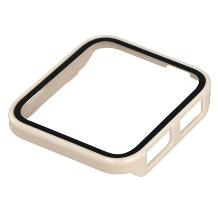 Etui ze szkłem do zegarka Bizon Case Watch Adamo do Garmin Venu X1, beżowe