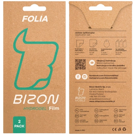 Folia hydrożelowa na ekran Bizon Glass Hydrogel Front Duo do Galaxy S24 FE/S25 FE/A36 5G/A56 5G, 2 sztuki