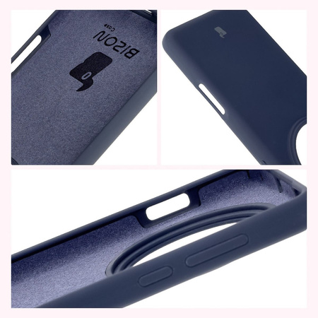 Silikonowe etui Bizon Soft Case do Oppo Find X8 Pro, ciemnoniebieskie