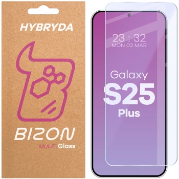 Elastyczne szkło hybrydowe Bizon Glass Mule do Galaxy S25 Plus