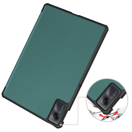 Etui Bizon Case Tab Croc do Xiaomi Redmi Pad SE, ciemnozielone