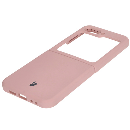 Silikonowe etui Bizon Soft Case do Galaxy Z Flip7 FE / Z Flip6, jasnoróżowe