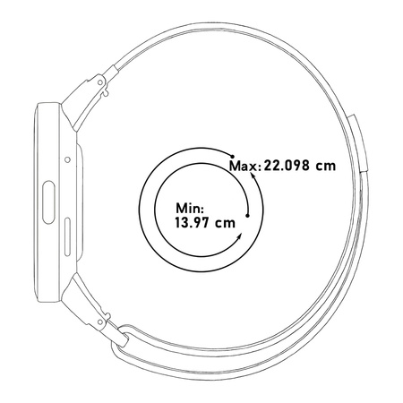 Pasek Bizon Strap Watch Chain do Xiaomi Redmi Watch 3, srebrny