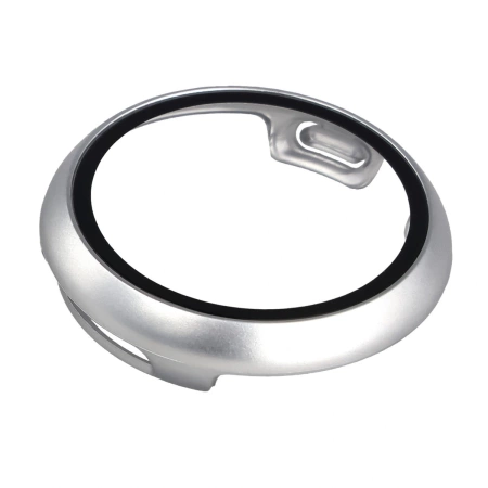 Etui ze szkłem do zegarka Bizon Case+Glass Watch do Google Pixel Watch 4 45 mm, matowe srebrne