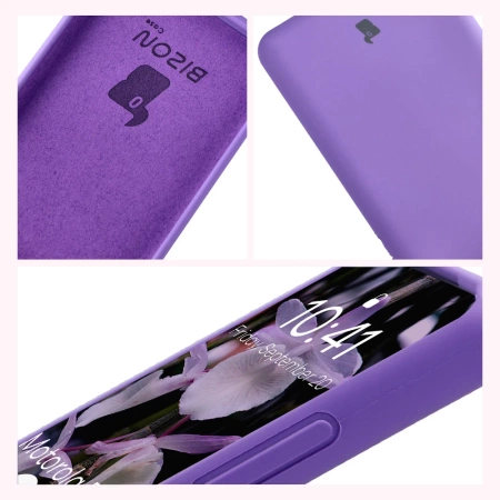 Silikonowe etui Bizon Soft Case do Motorola Edge 60 Fusion / 60, fioletowe