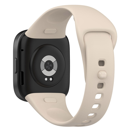 Pasek Bizon Strap Watch Dots do Xiaomi Redmi Watch 3, beżowy