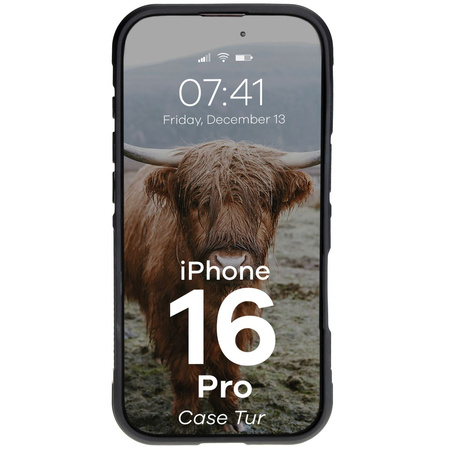 Pancerne etui Bizon Case Tur do iPhone 16 Pro, czarne