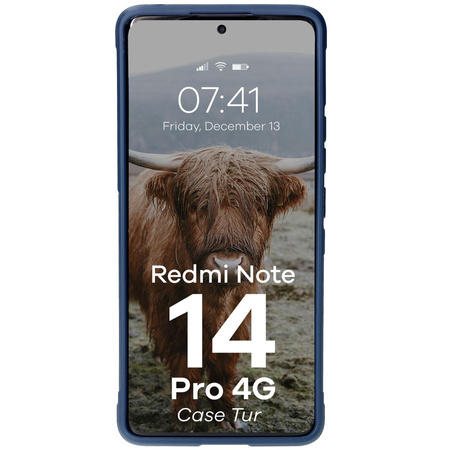 Pancerne etui Bizon Case Tur do Xiaomi Redmi Note 14 Pro 4G, granatowe
