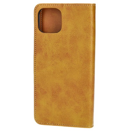Etui z klapką Bizon Case Pocket do iPhone 15 Plus, brązowe
