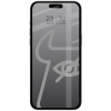 Prywatyzujące szkło hartowane Bizon Glass Edge Shadow Duo do iPhone 15 Pro Max, przyciemniane z czarną ramką, 2 sztuki