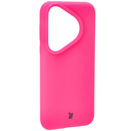 Silikonowe etui Bizon Soft Case do Huawei Pura 70 Pro / Pro+, neonowo-różowe