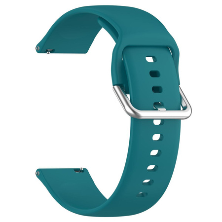 Pasek silikonowy do smartwatcha, Bizon Strap Watch Silicone Pro N, Quick Release 22 mm, ciemnoturkusowy