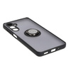Etui z uchwytem na palec Bizon Case Hybrid Ring do Galaxy M54 5G, przydymione z czarną ramką
