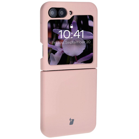 Silikonowe etui Bizon Soft Case do Galaxy Z Flip7 FE / Z Flip6, jasnoróżowe
