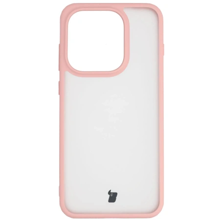 Etui Bizon Case Angelo do Oppo Find X9, półprzezroczyste z jasnoróżową ramką