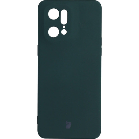 Etui Bizon Case Silicone do Oppo Find X5 Pro, ciemnozielone