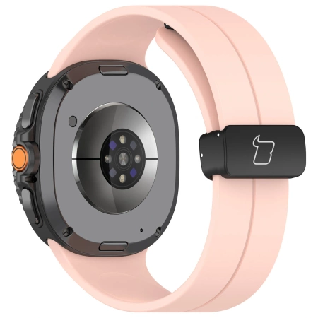 Silikonowy pasek Bizon Strap Watch Silicone L do Galaxy Watch 8 40 mm / 44 mm / 8 Classic 46 mm, różowy