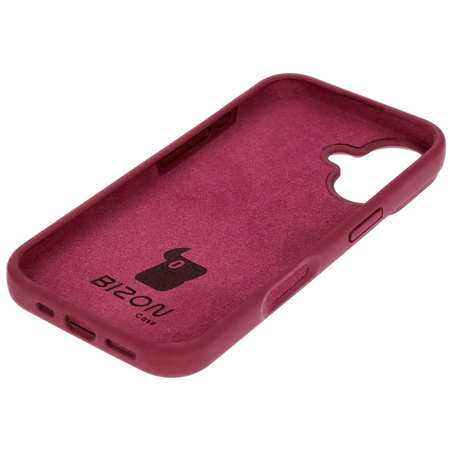 Silikonowe etui Bizon Soft Case do iPhone 16, ciemnofioletowe