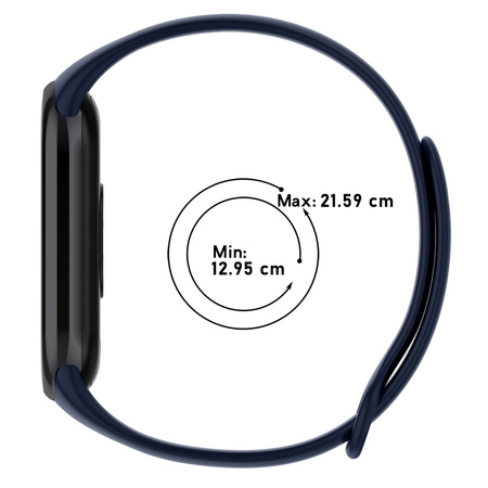 Pasek Bizon Strap Watch Dots do Xiaomi Mi Smart Band 8, granatowy