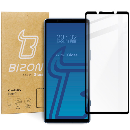 Szkło hartowane Bizon Glass Edge 2 do Sony Xperia 5 V, czarne