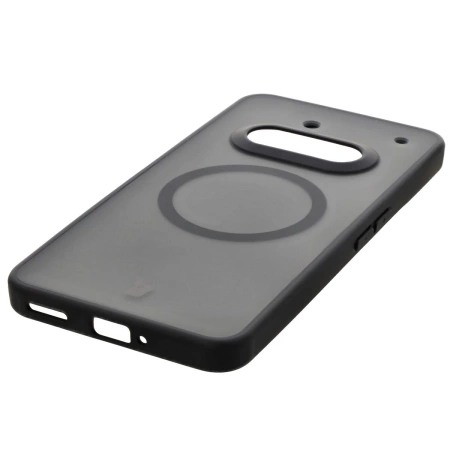 Etui z pierścieniem magnetycznym Bizon Case MatteO do Nothing Phone (3a), przydymione-czarne