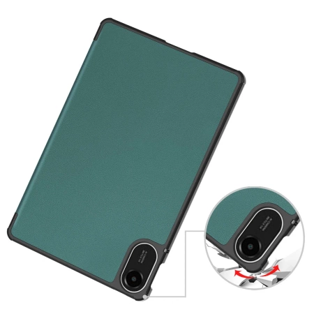 Etui z klapką Bizon Case Tab Croc do Xiaomi Redmi Pad 2, ciemnozielone