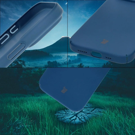 Etui Bizon Case Łupka do iPhone 16 Pro, niebieskie