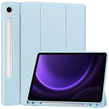 Etui Bizon Case Tab Lizard do Galaxy Tab S10 Lite / S10 FE / S9 / S9 FE, błękitne