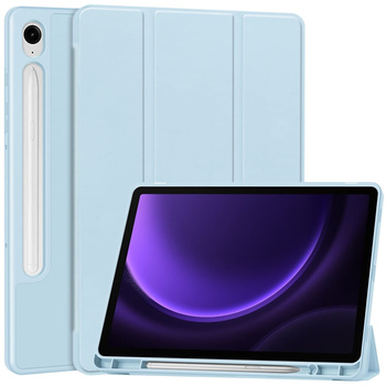 Etui Bizon Case Tab Lizard do Samsung Galaxy Tab S9 / S9 FE, błękitne