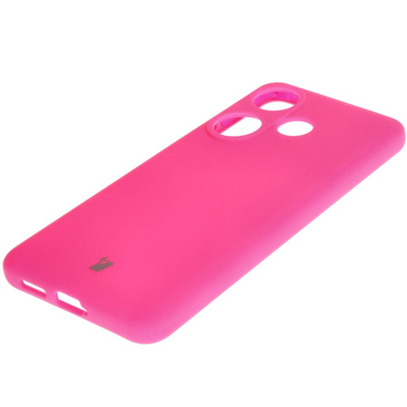 Silikonowe etui Bizon Soft Case do Xiaomi Poco F6, neonowo-różowe