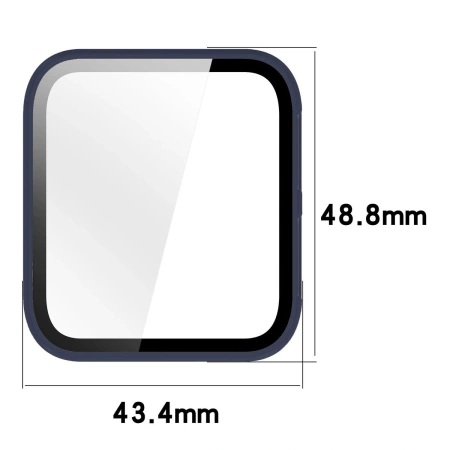 Etui ze szkłem do zegarka Bizon Case Watch Adamo do Garmin Venu X1, niebieskie