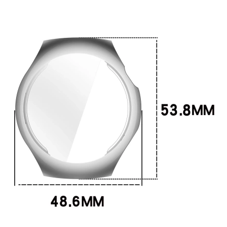 Etui z osłoną ekranu Bizon Case Watch Felipe do Huawei Watch 5 46mm, srebrne
