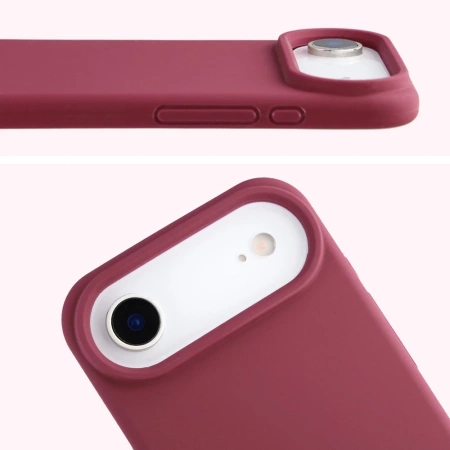 Silikonowe etui Bizon Soft Case do iPhone Air, ciemnofioletowe
