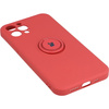 Etui Bizon Case Silicone Ring do iPhone 12 Pro, ciemny róż