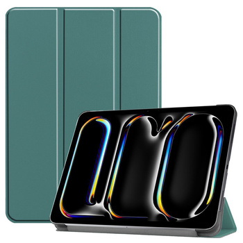 Etui Bizon Case Tab Croc do iPad Pro 11" 2025 / 2024, ciemnozielone