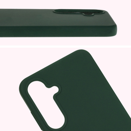 Silikonowe etui Bizon Soft Case do Galaxy S25 Plus, ciemnozielone