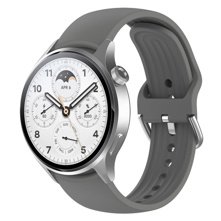 Pasek Bizon Strap Watch Silicone Pro do Xiaomi Watch S1 Pro, szary