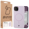 Silikonowe etui z pierścieniem magnetycznym Bizon Soft Case Magnetic do iPhone 15 Plus/14 Plus, jasnofioletowe
