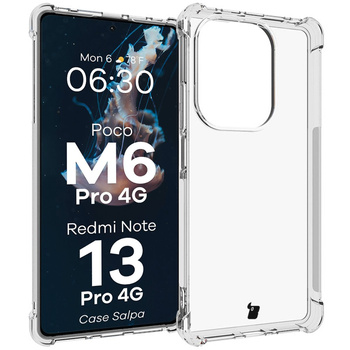 Elastyczne etui Bizon Case Salpa do Xiaomi Poco M6 Pro 4G / Xiaomi Redmi Note 13 Pro 4G, przezroczyste