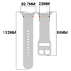 Silikonowy pasek Bizon Strap Watch Silicone G do Galaxy Watch 8 40 mm / 44 mm / 8 Classic 46 mm, jasnoszary